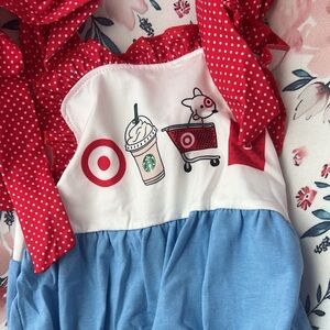 Red and Blue Polka Dot Baby Outfit